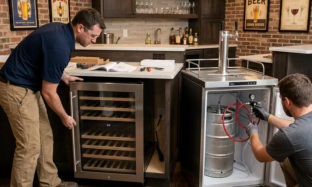 Wine Cooler and Kegerator Installation in Bridgeport, CT