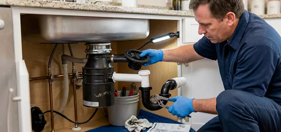 Garbage Disposal Splash Guard and Trap Installation in Bridgeport